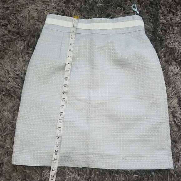 Alex Marie Baby Blue & Silver Pencil Skirt Sz 4P - Picture 10 of 12
